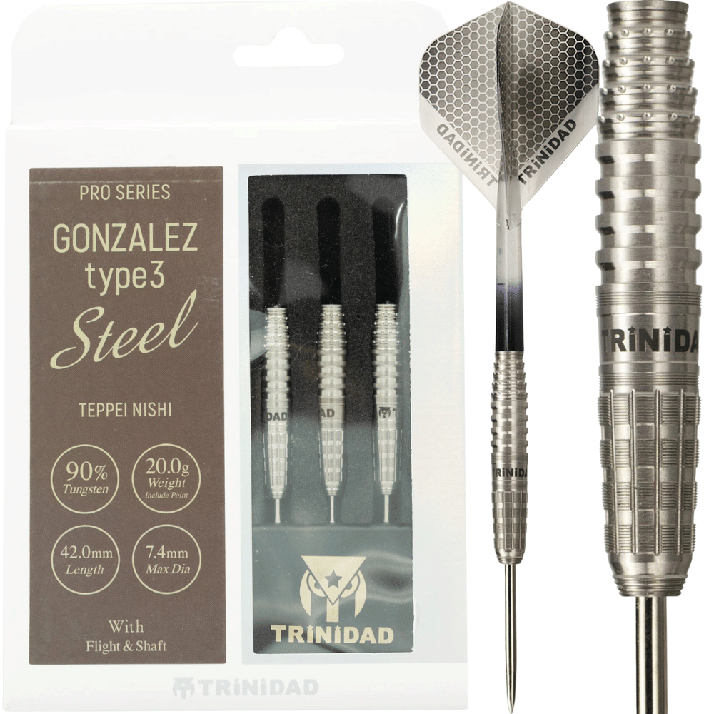 ลูกดอกปลายเหล็ก TRINIDAD GONZALEZ TYPE 3 STEEL DARTS 20G